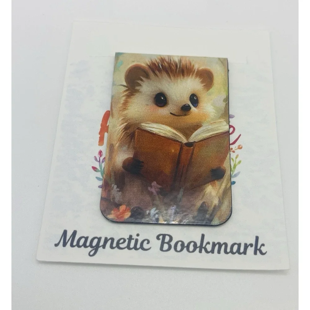 Magnetic Bookmark Cute Hedgehog Book Lover Gift Page Marker New
